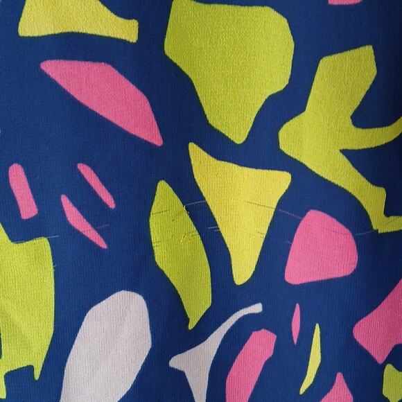 Liz Claiborne neon abstract sheer blouse with tank - Picture 6 of 6